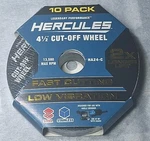 New Hercules 10PK Cut-off Wheels (4-1/2" X 1/16" 7/8") #57068. Fixed Price $14.99.