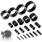 Qwork Leather Circle Cutter Tool Set 21-PIECE High Carbon Steel Punch Black. Fixed Price $20.88.