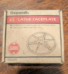 Shopsmith 3-3/4 Lathe Faceplate Oem Part # 505590 New. Fixed Price $24.99.