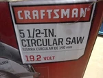 Craftsman 19.2V 5-1/2" Circular Saw W/blade ( Tool Only ) # 9-46707. Fixed Price $65.00.