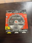 Black & Decker 5-3/8 Inch X 16-TOOTH Thin Kerf Trim Saw Blade. Fixed Price $9.99.