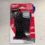 Milwaukee 49-25-1103W 1-3/8" Multi-tool Oscillating Blade Set (4-PIECE) H47. Fixed Price $15.00.