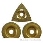 3PC Oscillating Tool Tile Grout Carbide Kit - Fits Older Ridgid Job Max Models. Fixed Price $17.95.