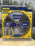 Irwin 10 5/8 Arbor 24 Teeth Framing Saw Blade #14233. Fixed Price $21.50.