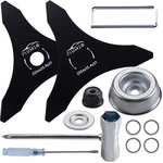 Plumia (2-SET 10" X 3 Teeth Carbon Steel Brush Blades Adapter Kit, Black. Fixed Price $22.51.