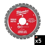 Milwaukee 48-40-4065 #10 1-1/4IN Rebar Cutting Blade 5-PACK Carbide. Fixed Price $469.97.