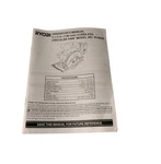 Instruction Ryobi 18V 5 1/2" Cordless Circular Saw R10632 *manual Only*. Fixed Price $7.99.