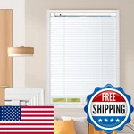 Auriloft No Tools Drill Cordless Mini Blinds 44X64 White Vinyl Horizontal. Fixed Price $88.50.
