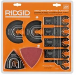 New Ridgid 20-PIECE Multi-tool Set Accessory Kit Oscillating. Fixed Price $34.99.