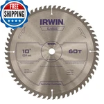 Irwin Tools Classic Series Carbide Table/miter Circular Saw Blade 10-INCH 60T. Fixed Price $67.60.