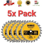 5X Dewalt Atomic 4-1/2 In. 24 Tooth Circular Saw Blade Wood Power Tool Bulk Lot. Fixed Price $92.00.
