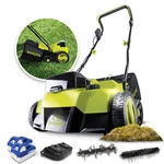 Sun Joe Cordless Scarifier/dethatcher, Brushless Motor, Batteries, 24V-X2-DTS15. Fixed Price $284.99.