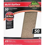 Gator Blade Multi-surface 9 In. X 11 50 Grit Coarse Sandpaper (25-PACK) 4212. Fixed Price $17.30.