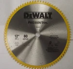 Dewalt DW3232PT Precision Trim 12" X 80 Tooth Atb Crosscutting Saw Blade Usa. Fixed Price $55.00.