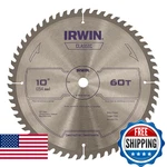 Irwin Classic 10" 60T Carbide Circular Saw Blade Miter Table 5/8" Arbor. Fixed Price $55.31.