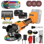 Cordless 4-1/2" 5"BRUSHLESS Angle Grinder Kit W/2 Battery & Stand For Dewalt 20V. Fixed Price $45.99.