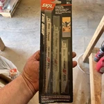 Skil 3-PIECE Reciprocating Saw Blade Set Starter Wood Metal All Purpose. Fixed Price $10.00.