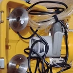Workforce Corded Electric Tile Saw Yellow Gray With Blades Used. Fixed Price $37.49.