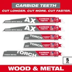 Milwaukee Carbide Demolition Wood And Metal Cutting Reciprocating Saw Blade Set. Fixed Price $53.01.