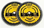 2 Dewalt 7-1/4 Carbide Tipped Circular Saw Finish Blades Tooth DWA171460. Fixed Price $32.99.