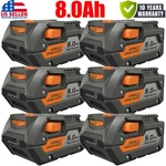 For Ridgid R840087 8.0AH Lithium Battery Rigid Volt R840085 Power Tools. Fixed Price $124.69.