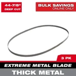 Milwaukee Metal Deep Cut Extreme High Speed Steel Band Saw Blade 3 Pack. Fixed Price $37.46.