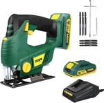 Teccpo Cordless Jigsaw 20V Electric Kit Battery Blades Cheap Tool Deal. Fixed Price $41.89.