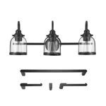 Globe Electric 52064 Devonport 5-PIECE All-in-one Bathroom Set, Matte Black, .... Fixed Price $59.87.