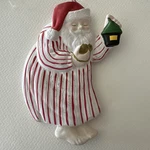 Department 56 Flat Santa Claus Striped Pajamas Christmas Ornament Vintage. Fixed Price $15.00.