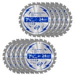 Revvstark 10 Pack 7-1/4 Inch 24T Circular Saw Blade, Arbor Size 5/8-IN. Fixed Price $74.00.