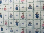 Vtg 1999 Holly Pond Hill Bunny Rabbits Blocks Hearts Grid Susan Wheeler Bthy. Fixed Price $24.99.