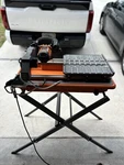 Ridgid Tile Saw Corded Electric Orange Silver Black With Stand Sliding Table. Fixed Price $250.00.