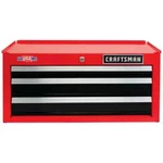 Craftsman 26 Inch Wide 3-DRAWER Steel Tool Chest Box Ball-bearing Lockable Red. Fixed Price $197.00.