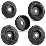 Hedume Set Of 5 Angle Grinder Wood Carving Disc For 4" 1/2" Attachments.... Fixed Price $18.39.