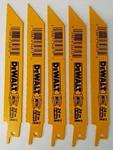 Dewalt DW4813 6" X 24 Tpi Straight Back Bi Metal Reciprocating Saw Blades 5PCS. Fixed Price $6.00.