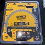 Dewalt 10" Construction (24T) Saw Blade -fast Cutting- Item #DW3112. Fixed Price $14.50.