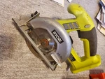 Ryobi P501G 18V Lithium-ion 5-1/2" Cordless Circular Saw Bare Tool. Fixed Price $19.00.