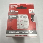 Milwaukee 49-56-0724 2-1/4" Hole Dozer With Long Life Carbide Teeth Saw. Fixed Price $17.00.