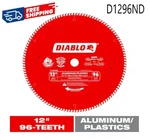Diablo D1296ND (12" X 96T) Laminates/aluminum/plastics Hi-dens-carbide Saw Blade. Fixed Price $56.20.