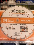 Ridgid All-cut Segmented Rim Diamond Saw Blade 25-AC14. Fixed Price $59.99.