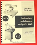 Dewalt 925 Radial Arm Saw Owners Instructions Maintenance Parts Manual 0259. Fixed Price $20.00.
