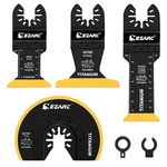 Ezarc Titanium Oscillating Saw Blades Kit 4 Pcs Plunge Cutting Multitool. Fixed Price $38.69.