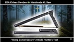 Eka Viking Combi-saw 21" Folding 3-BLADE Black Handle Made Sweden 80012. Fixed Price $89.95.