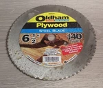 Oldham Plywood Steel Saw Blade 6.5" 140 Tooth B650. Fixed Price $8.99.