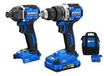 New Kobalt 1/4" Impact 1/2" Drill 24-VOLT Max Brushless Power Tool Combo Kit Lot. Fixed Price $159.00.