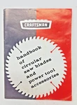 Sears Craftsman Handbook Circular Saw Blades Power Tool Accessories Vtg. Fixed Price $5.50.