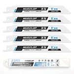 Muozlop 5 Pack Reciprocating Saw Blades Set, 18TPI/6 Inch, Silver. Fixed Price $14.16.