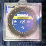 Kobalt Turbo Mesh Diamond Saw Blade 10 In Granite Marble Ceramic. Fixed Price $35.00.