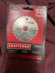 Usa Craftsman Steel S100 3-3/8" Saw Blade 50 Tooth Fast Cut 4000 Rpm #932284. Fixed Price $14.99.