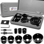12-PIECE Hole Saw Kit, Includes 8 Sizes (3/4" To 2-1/2"), Arbors, Drill Bits,.... Fixed Price $17.09.